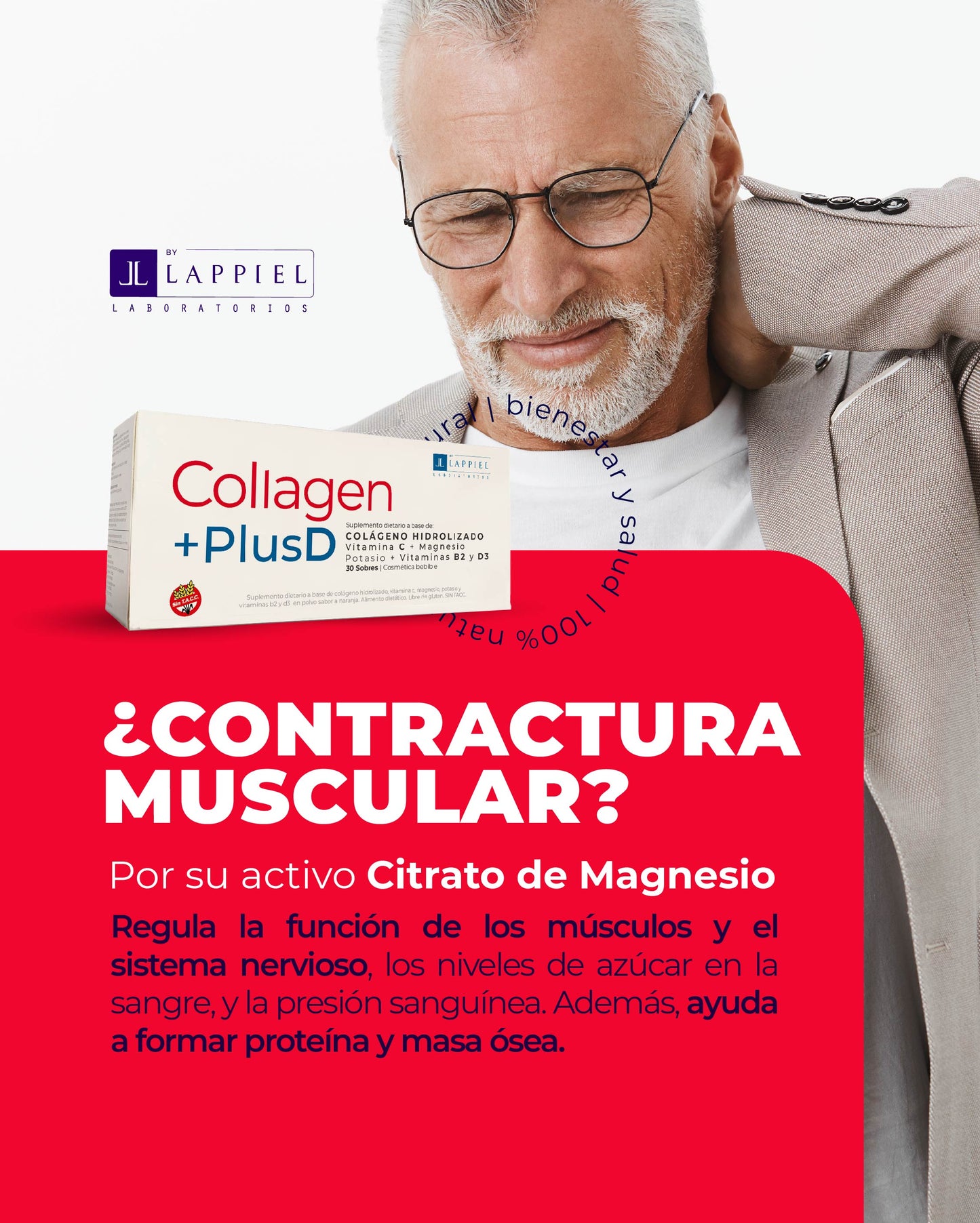 Collagen +Plus Colágeno Hidrolizado | Magnesio Vitamina C | Calcio